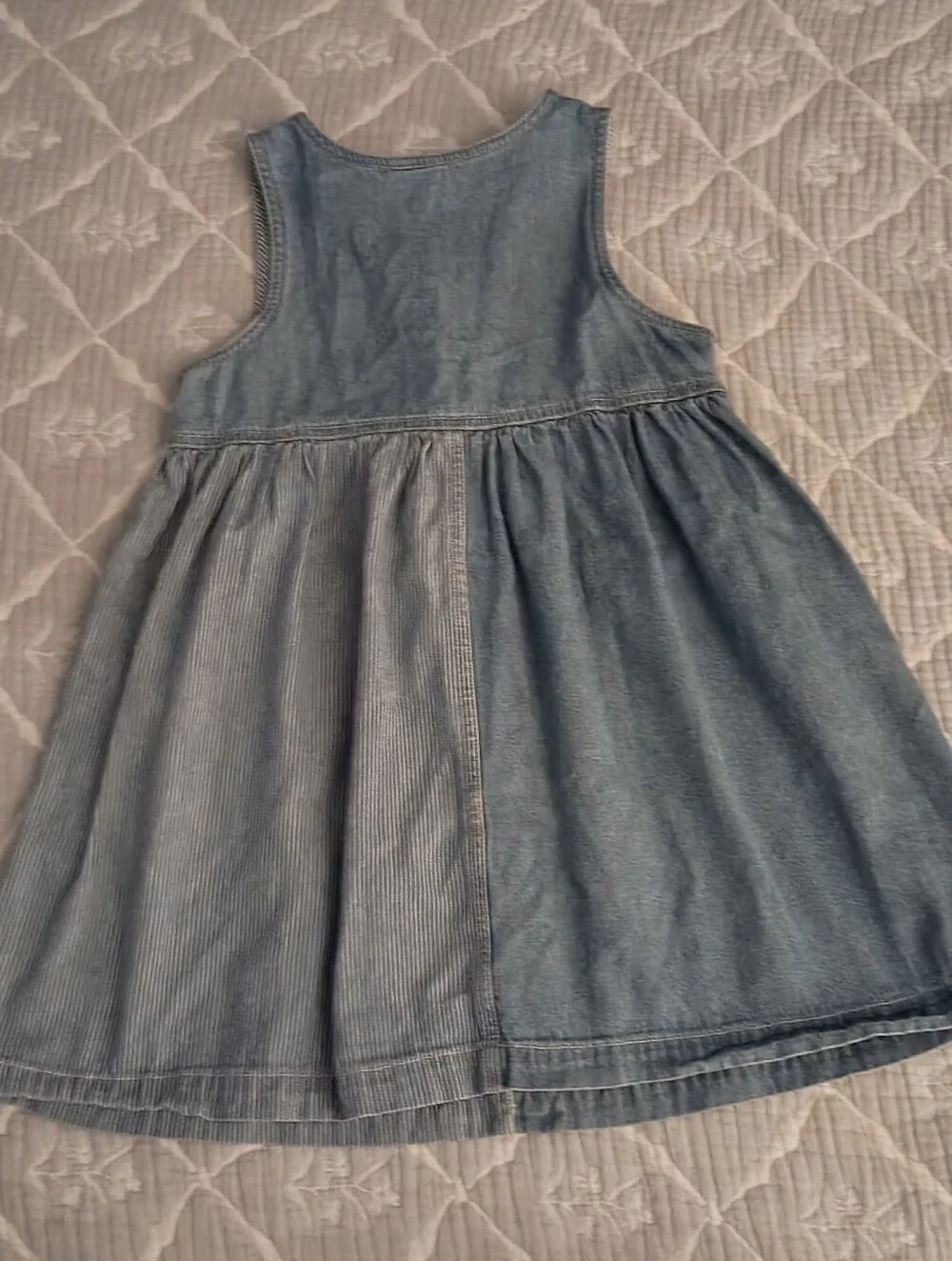 Vintage Oshkosh Blue Pinstripe Cotton Denim Dress 6Y